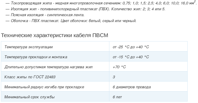 кабель пвсм