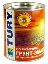 Грунт эмаль АУ TURY по ржавчине 3 в 1