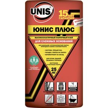Клей для плитки Unis Плюс, 25 кг